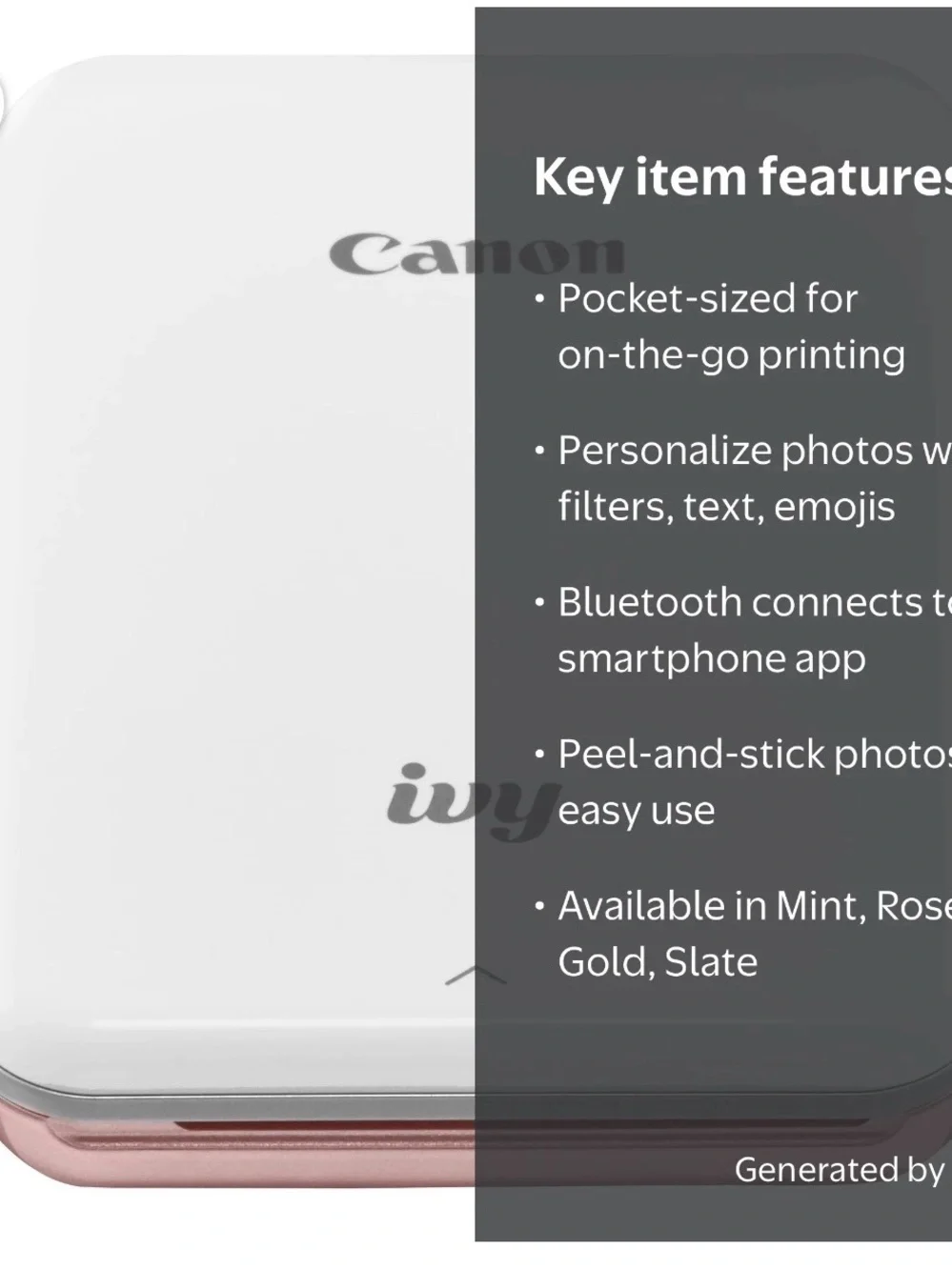 Canon compact portable